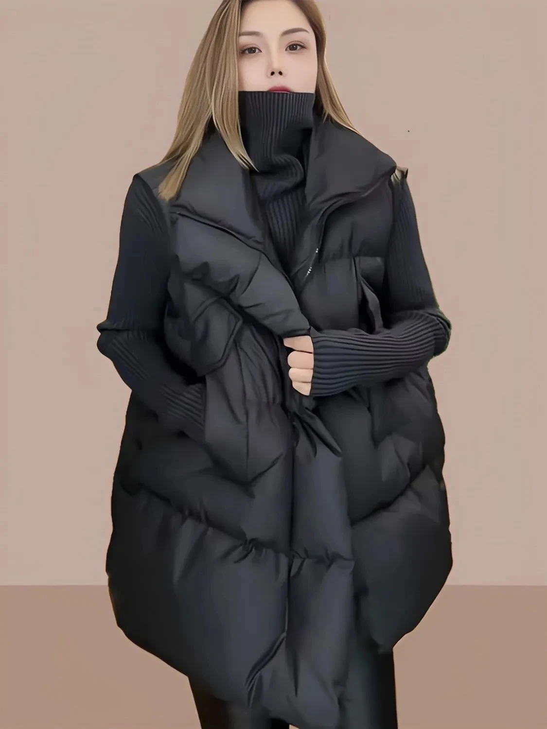 Colete de Inverno para Mulheres Tamanho Grande 4XL Parkas Casuais Sem Mangas Casaco Puffer Feminino Coreano Jaqueta de Algodão Acolchoada