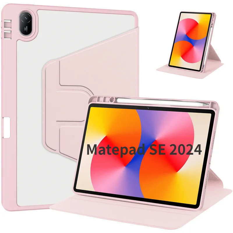 

Акриловый жесткий чехол с поворотом на 360° для Huawei MatePad SE 11 2024 AGS6-W09 W00 MatePad 11 2021 2023 11 дюймов с держателем для стилуса