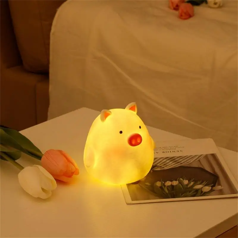 Imagem -03 - Soft Silicone Led Cartoon Night Lights Usb Recarregável Lâmpada para Crianças Bebê Crianças Decoração do Quarto Presente de Natal