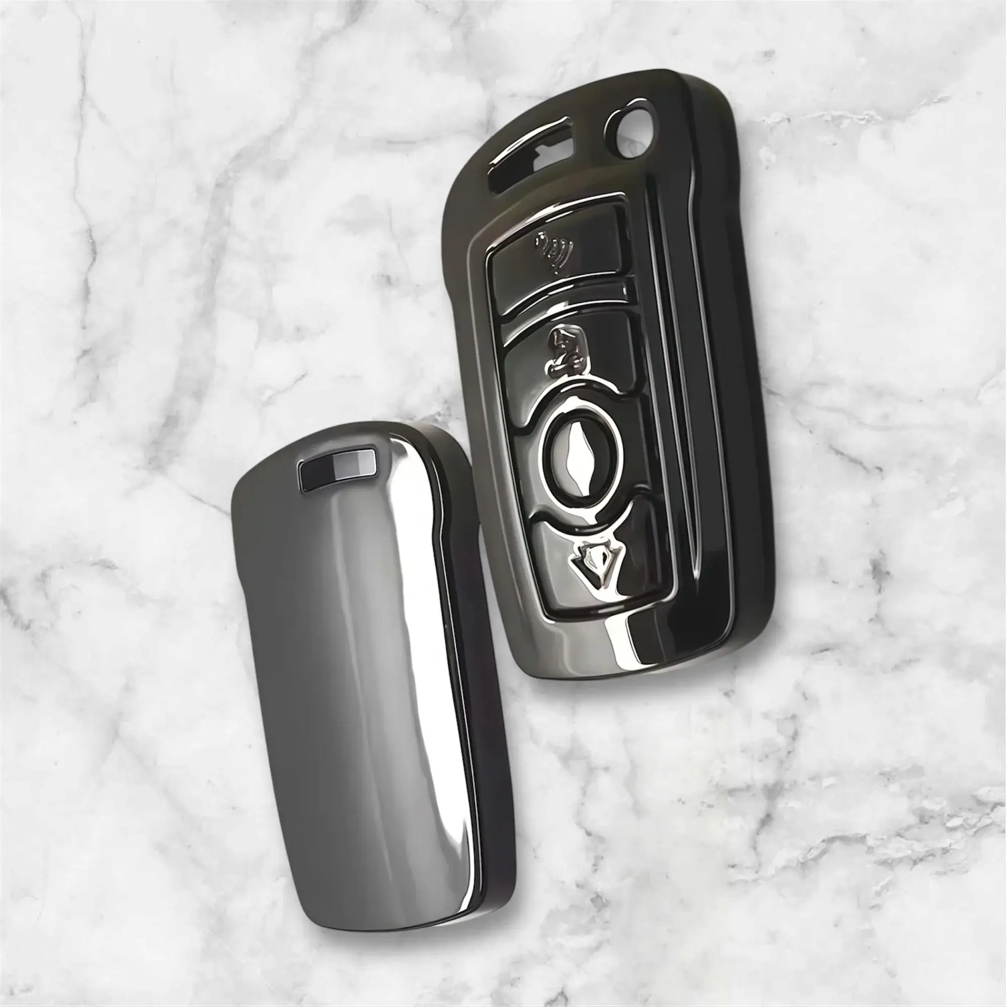 

Black Gloss Remote Key Protective Case Replacement Cover Shell For BMW 7 Series E65 E66 E67 E68 745i 745Li 750i
