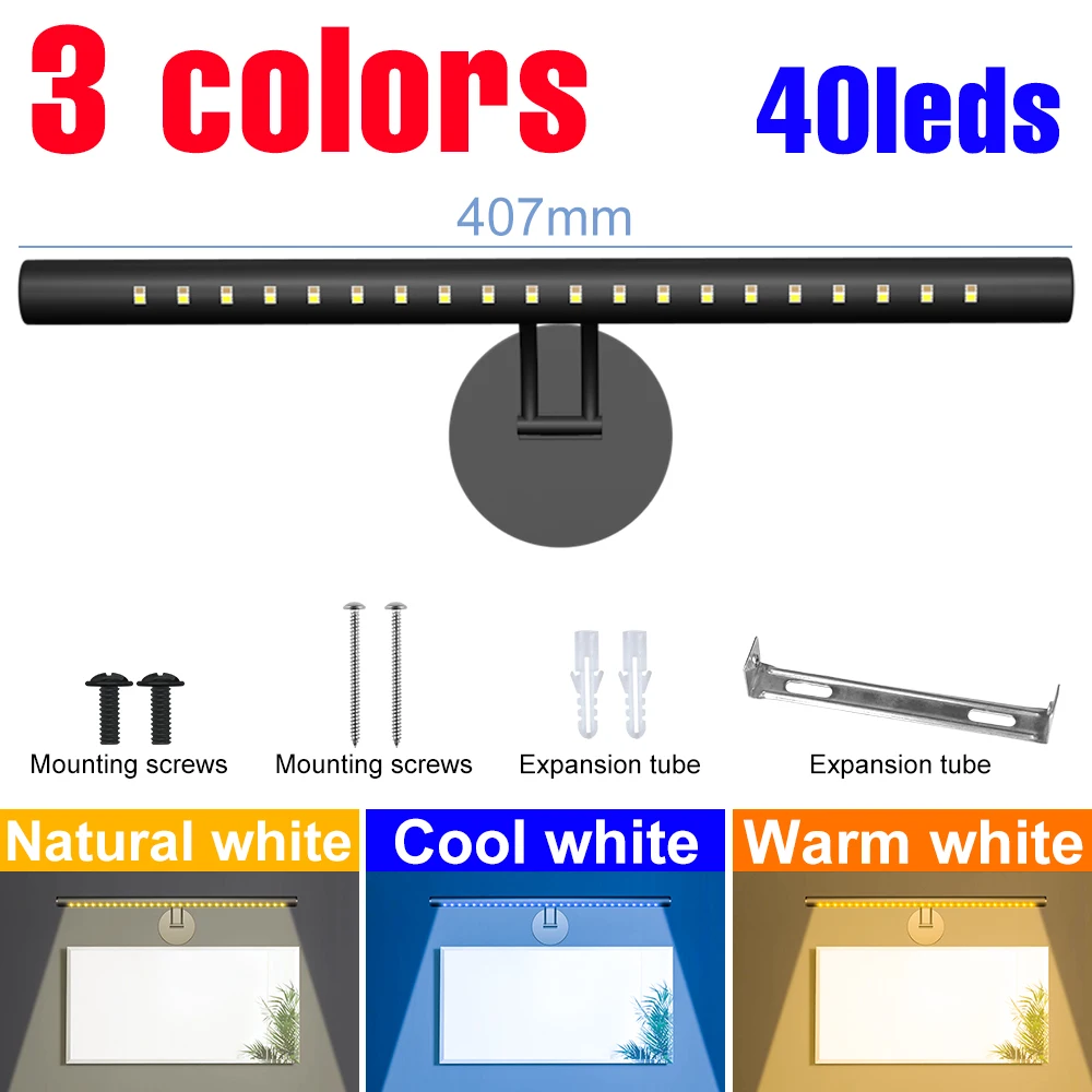 Led Make-Up Spiegel Wandverlichting Kaptafel Lamp 3 Kleur Touch Dimmen Huis Slaapkamer Badkamer Spiegels Decoratie Verlichting Usb 5V