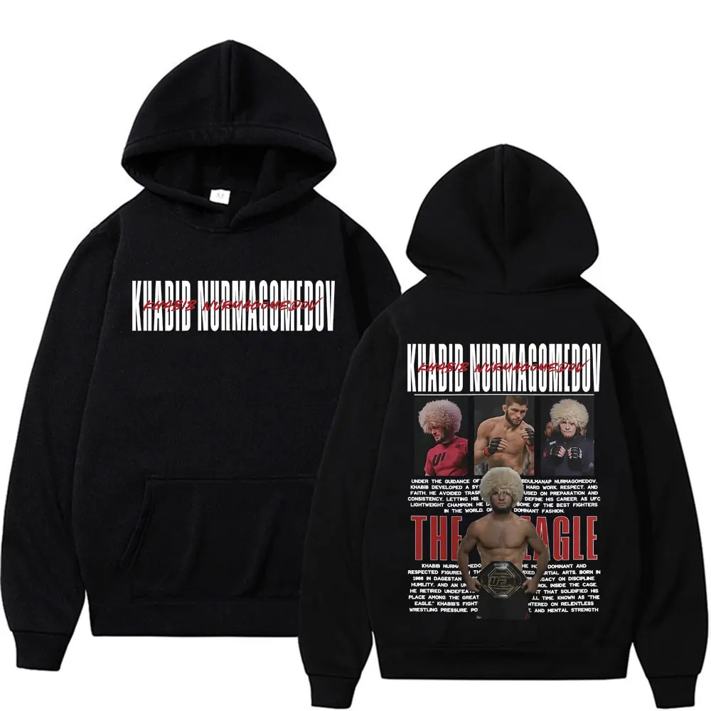 Khabib Nurmagomedov THE EAGLE Merch Sweatshirt Men's Clothing Harajuku Classic Oversized Hoodies Fleece High Quality Cozy Hoodie