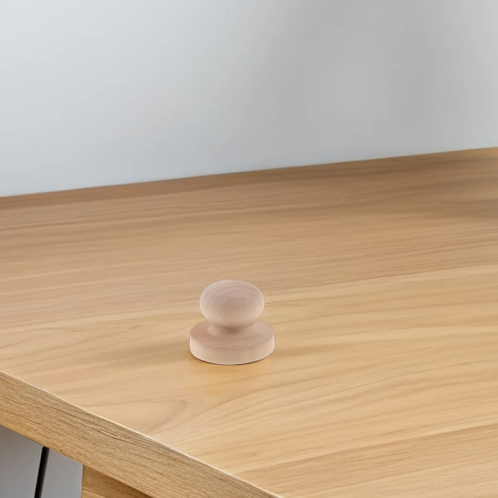 

3Pcs Solid Wood Round Stamp Handles Unfinished Comfortable Grip DIY Crafting Scrapbooking Stamping Supplies Wood Stamp Handle