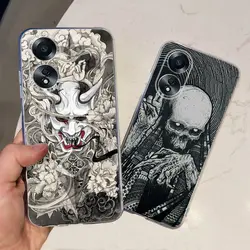 For OPPO A58 4G Case Painted TPU Soft Silicone Phone Back Cover for OPPOA58 A 58 4G CPH2577 Protective Shockproof Capa Clear Bag