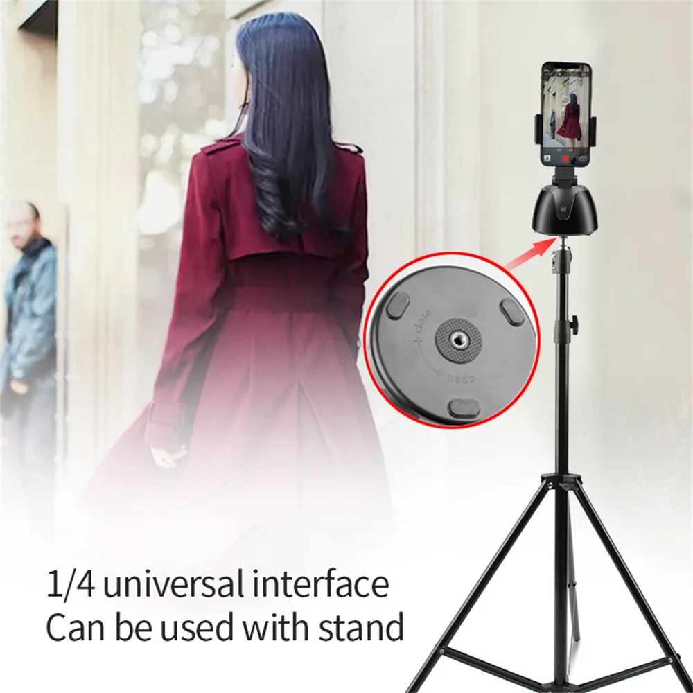 Caméra de suivi automatique du visage, stabilisateur de cardan, support de prise de vue intelligent, trépied rotatif à 360 degrés, bâton de Selfie pour enregistrement vidéo Vlog en direct