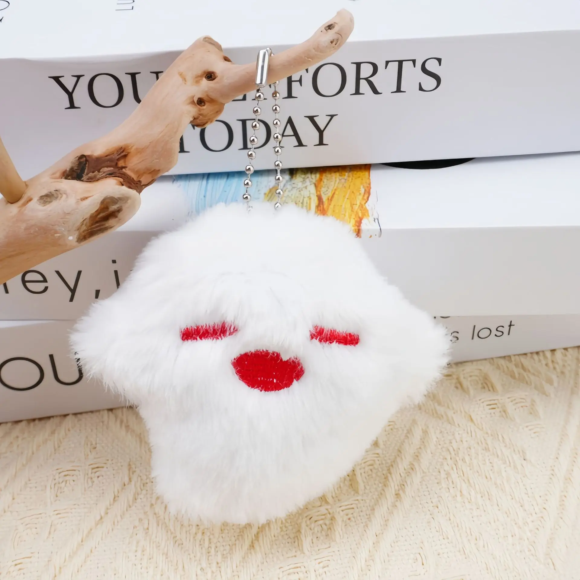 Auswirkungen Scaramouche Katze DIY Plüsch Schlüssel bund Cosplay Anime Hutao Ghost Anhänger Rucksack Schlüssel ring Halloween Party Dekoration – Detail 6