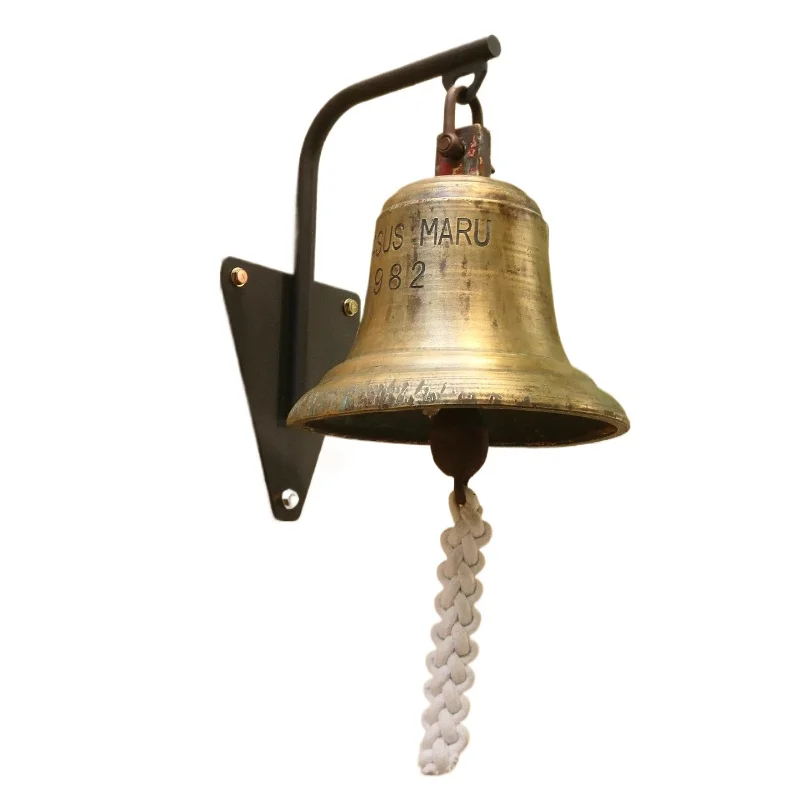 

Импортный старинный морской медный колокол с английским логотипом, подходит для коллекции и декора, подвеска