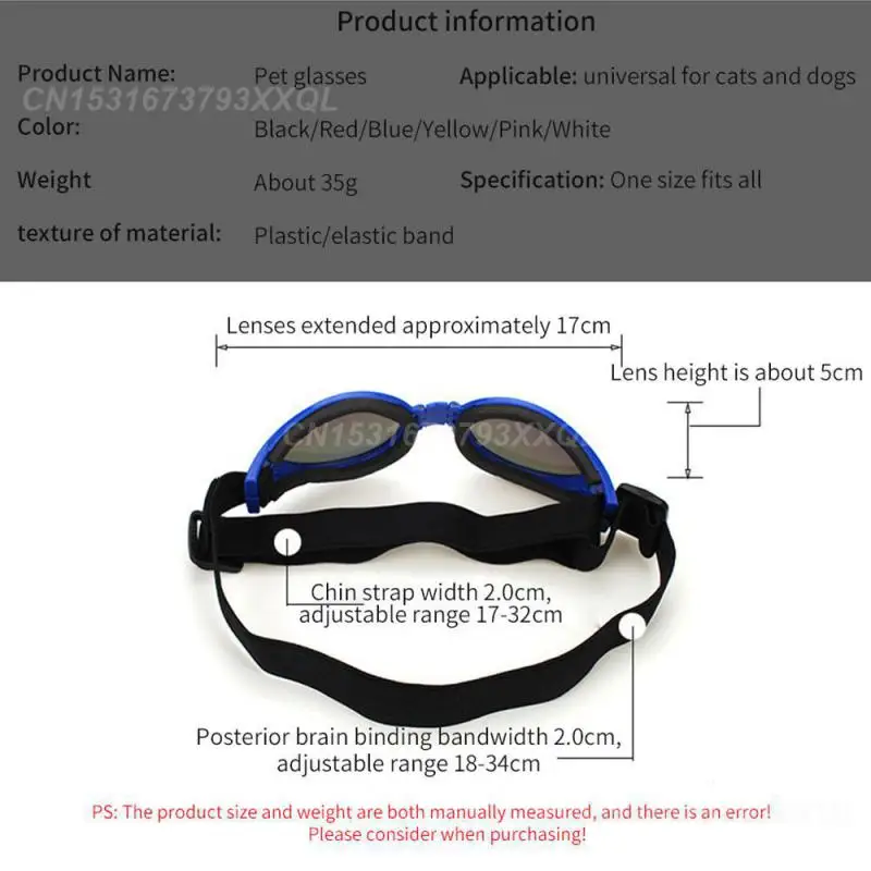 Dog Glasses Sunscreen Dog Protective Glasses Pet Supplies Pet Glasses Cat Foldable