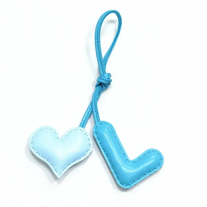 

Genuine Leather L Love Letter Bag Pendant - Pure Hand-stitched Accessory for Women, Diy Bag Bag Pendant