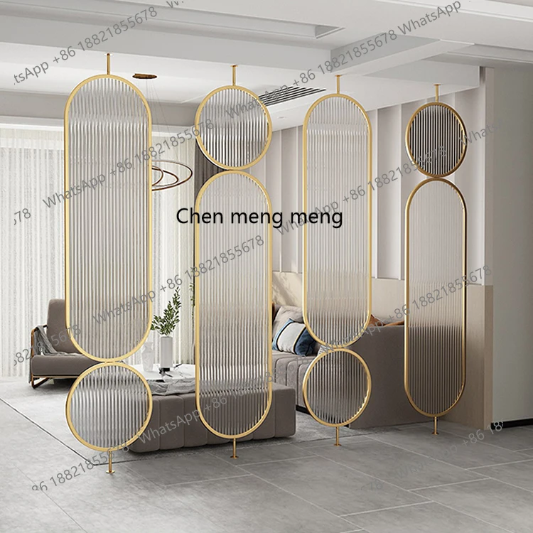 Nordic screen partition tempered Changhong glass blocking wall rotatable living room entrance dining room, decoration