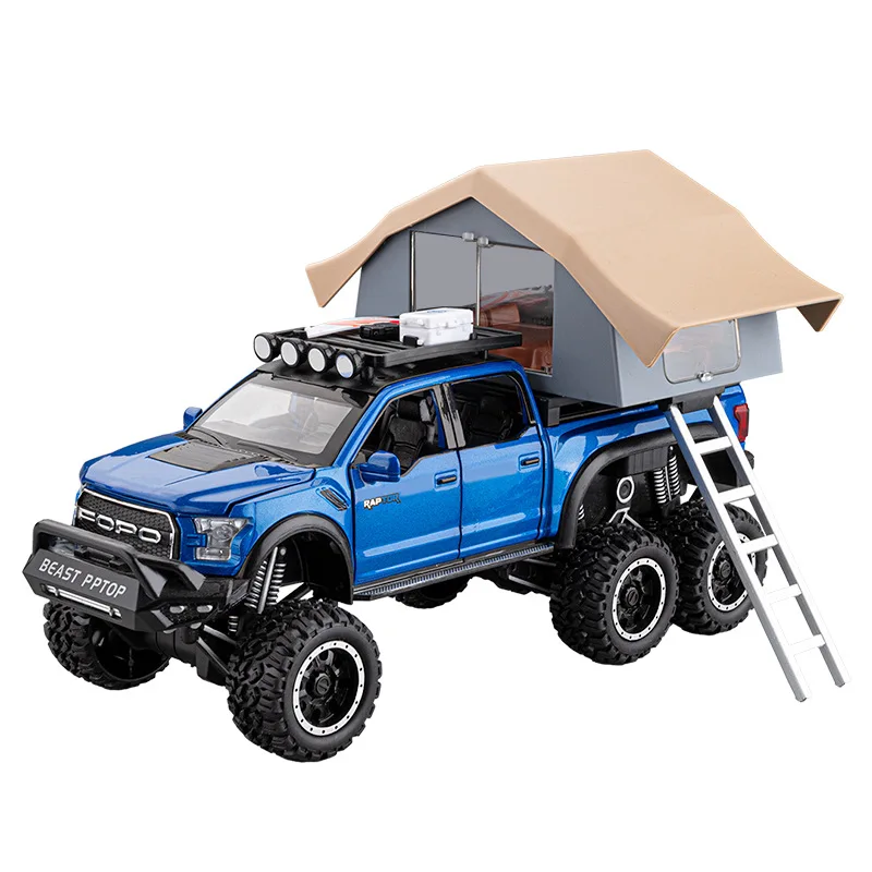 

Alloy Cars Models Toys 1/24 Scale 6 Doors Opened Camping RV Diecast Model Light Sound Vehicle for Boys Birthday Gift B390