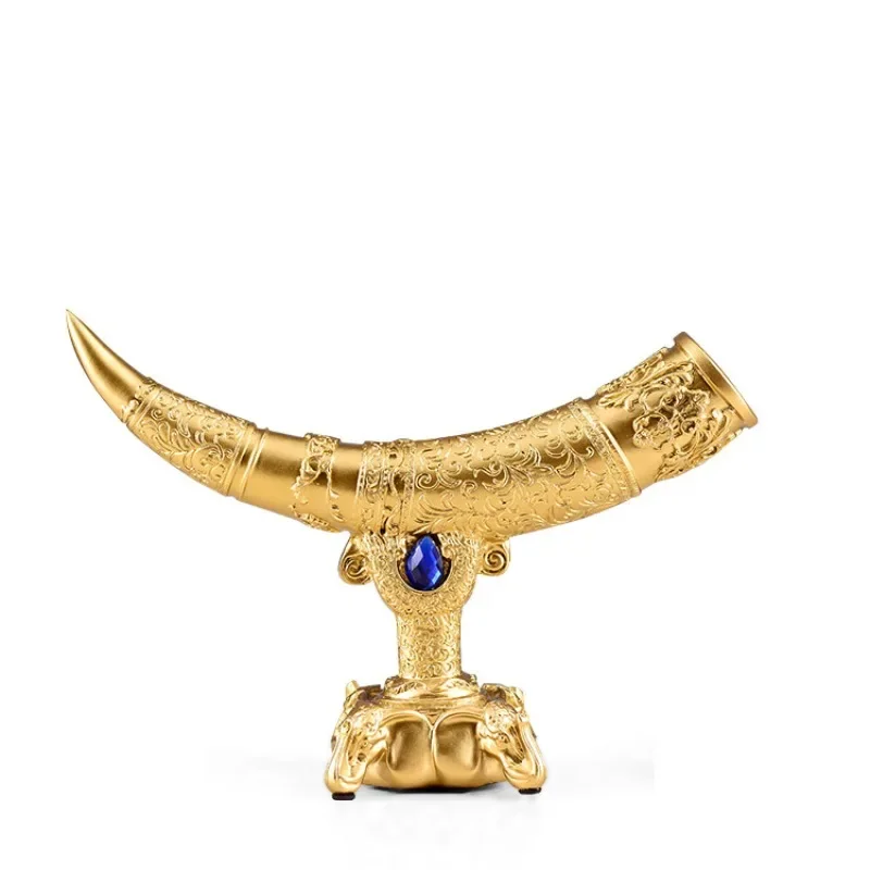 

Creative European retro auspicious lucky ivory ornament resin handicraft decoration home living room baffle decoration