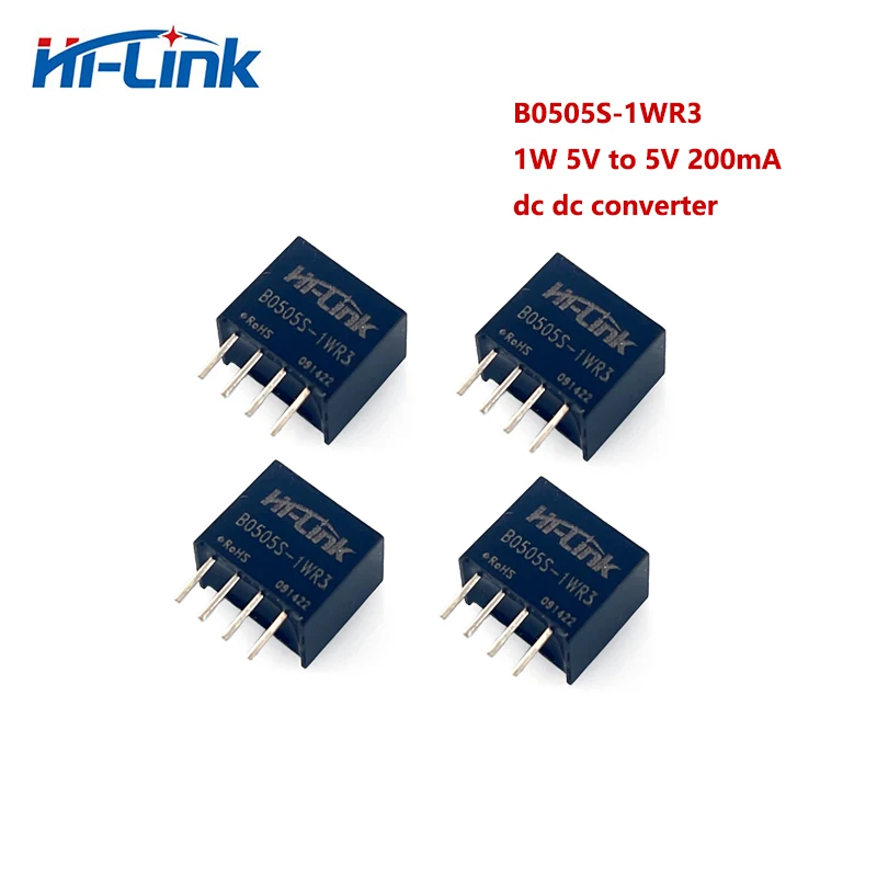 10 szt. Hi-Link 1W Izolowany Moduł Konwertera DC-DC 5V na 5V lub 12V na 12V (B0505S-1WR3 / B1212S-1WR3) UL CE RoHS — zdjęcie produktu 7