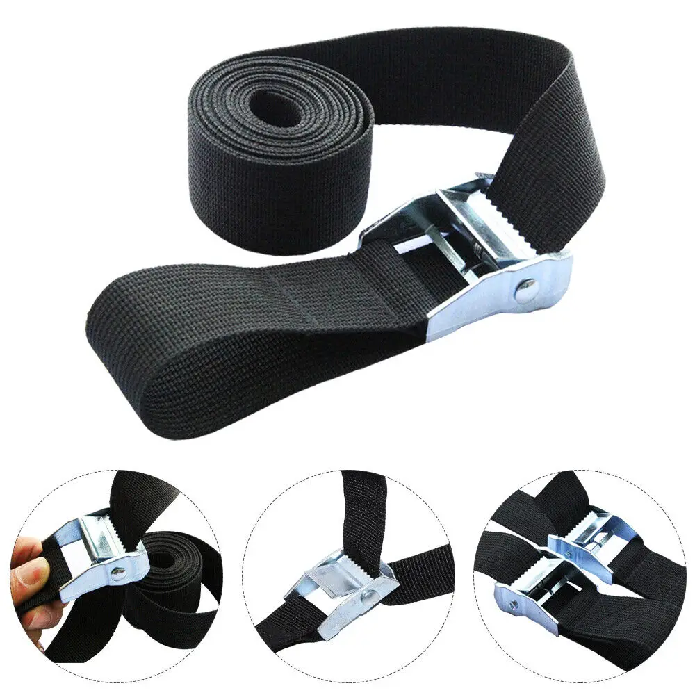 

4Pcs 40cm Black Buckle Tie-Down Belt Lashing Strap Motorcycle Cargo Car Luggage Cargo Straps Ratchet Belt For Heavy-duty Luggage
