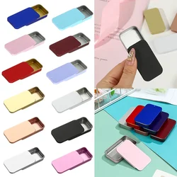 Mini Metal Push-pull Portable Storage Box Tinplate Mints Box Wedding Jewelry Container Cosmetics Storage Jewelry Organizer 1PC