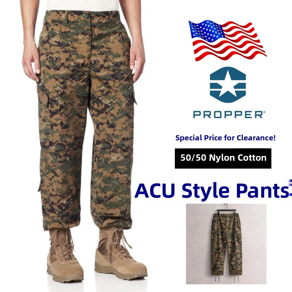 large-size-propper-tactical-pants-water-resistant-multi-pocket-special-service-acu-workwear-digital-camouflage-pants