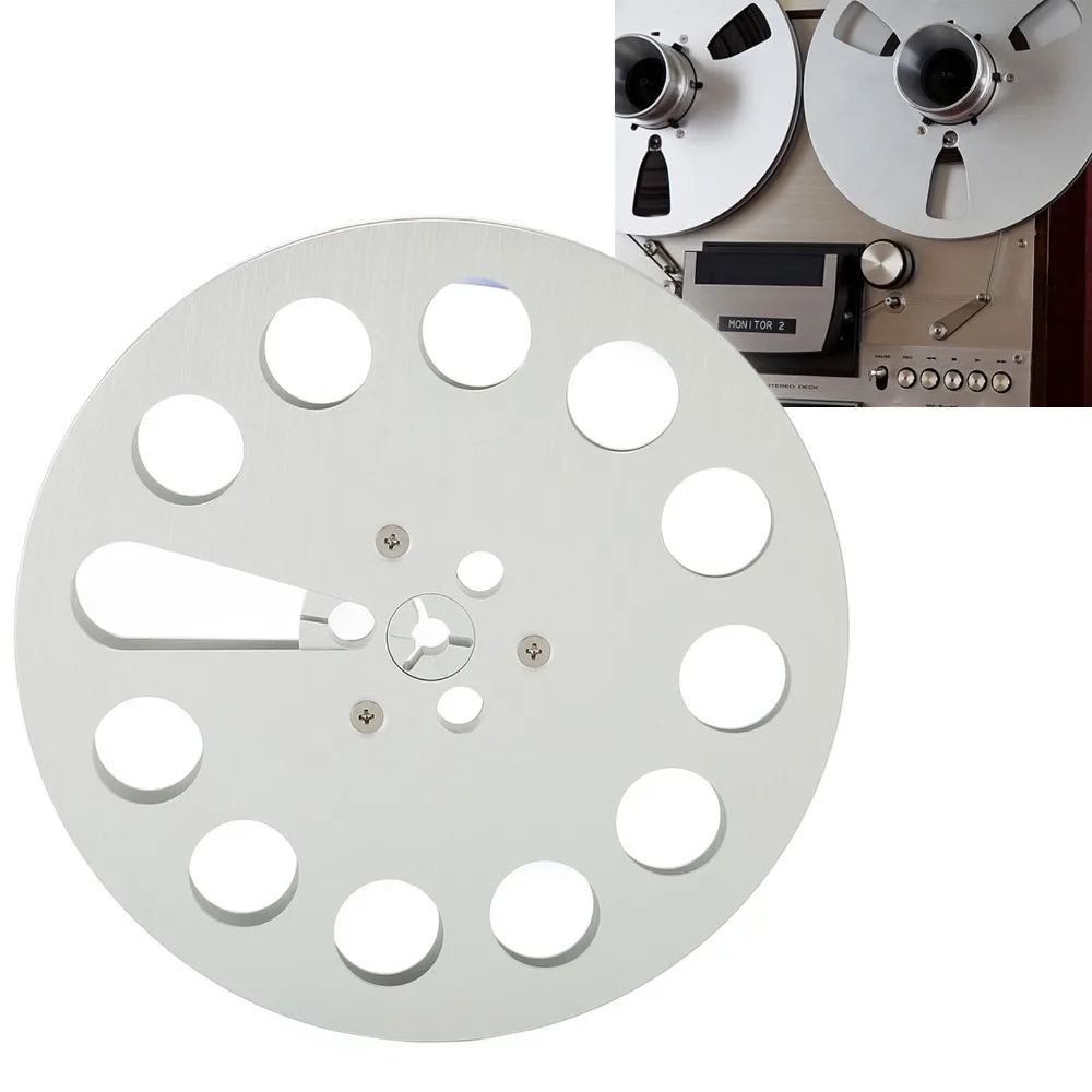 

Replacement 1/4 7 Inch Empty Tape Reel 11 Holes Aluminum Reel Tape Reel Takeup Reel for for NAB Sound Tape