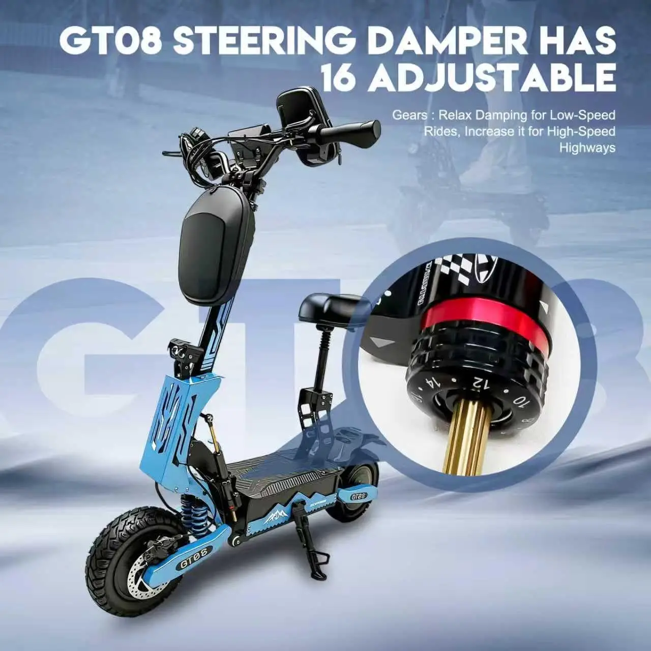 [345 мм] моторизованный скутер GT08, линейный адаптер стабилизатора рулевого управления мотоцикла для Yamaha YZF R1/R3/R6/R15/R25 FZ1 FZ8 FZ09