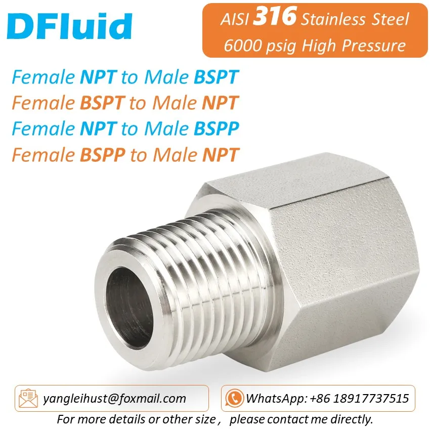 1 Pcs Female Bspt T…