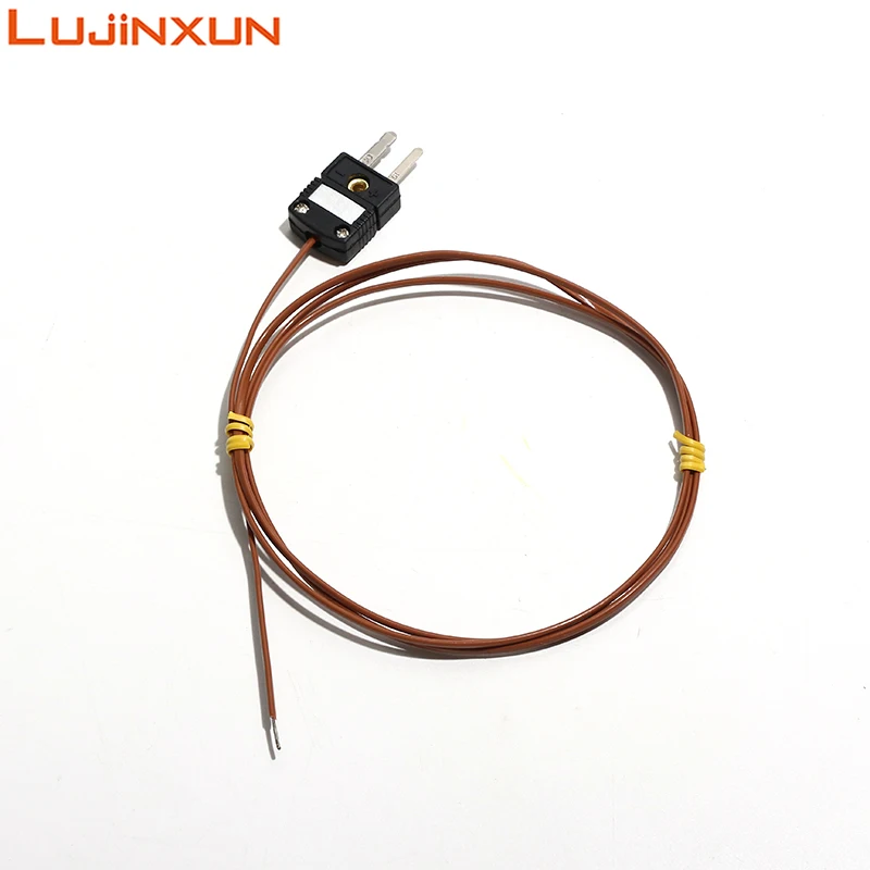 LUJINXUN-sensor de PTFE con enchufe SMPW, TT-J-24-SLE de sonda termopar de alta temperatura, tipo J, longitud de cable de PTFE de 0,5 M-5M, 1 ud.