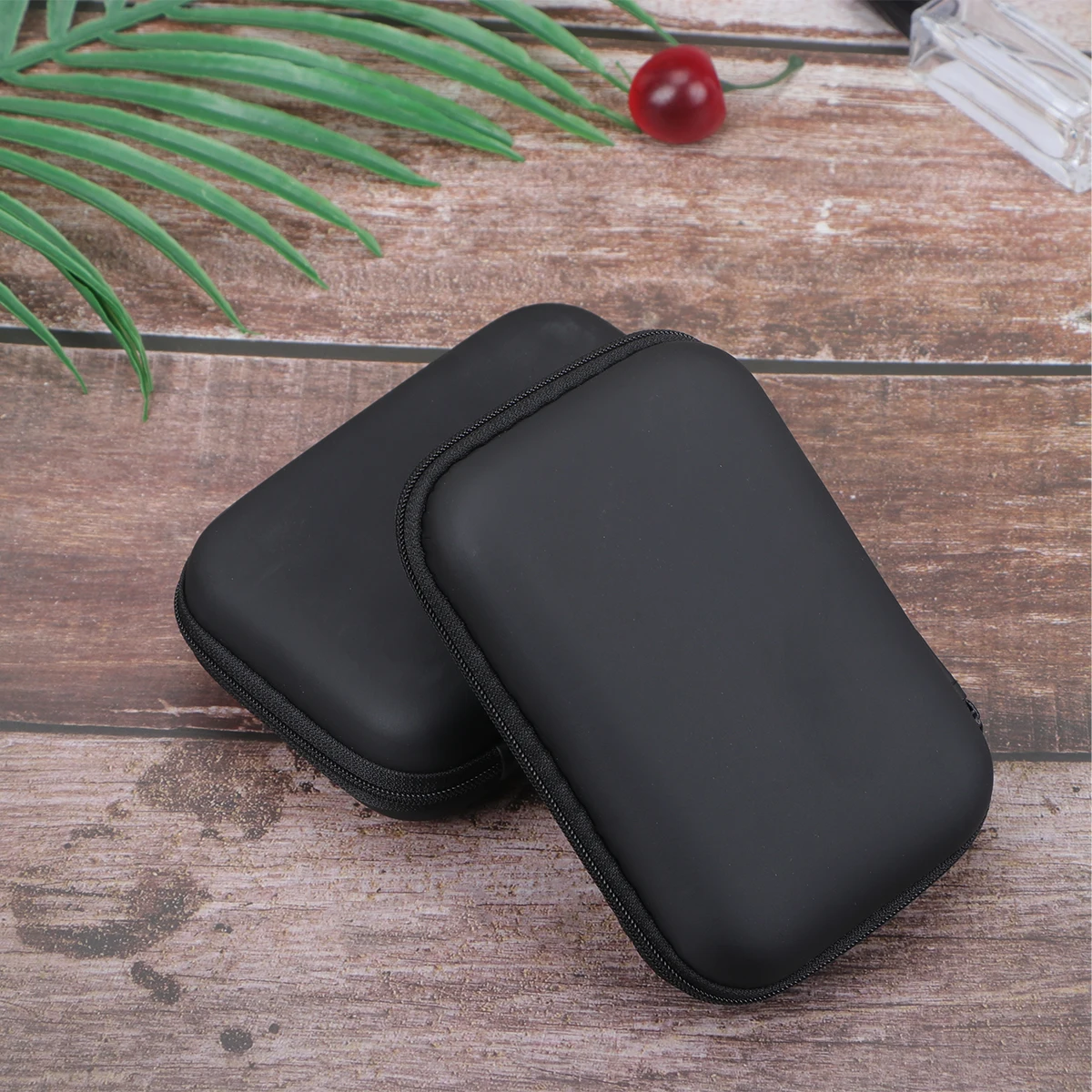 

2 Pcs Storage Box Mini Camera Case Multifunction EVA Zipper Hard Disk Data Cable