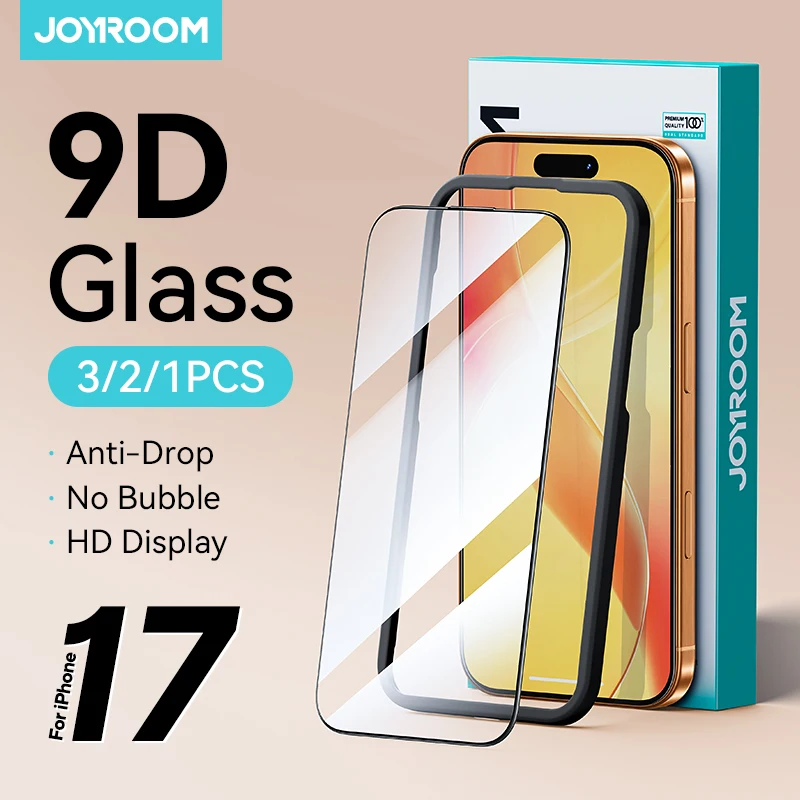 

Joyroom 1/2/3pcs For iPhone 17 Pro Max HD Glass Screen Protector For iPhone 17/17Pro/17Air Full Screen Tempered Glass Protection
