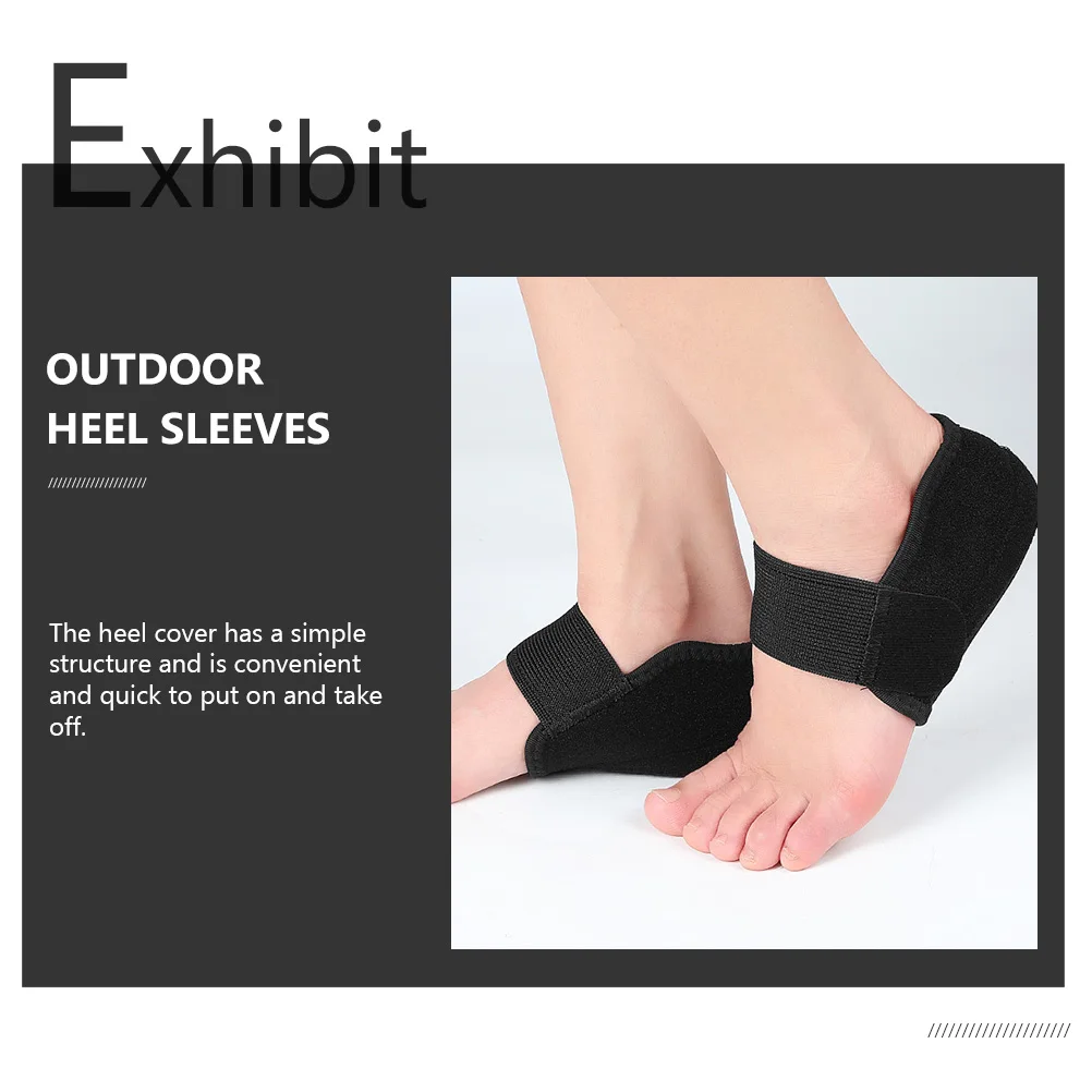 

Heel Protective Covers Comfortable Black Nylon Elastic Support Inserts Cups Women Feet Care Outdoor Durability Superior Material