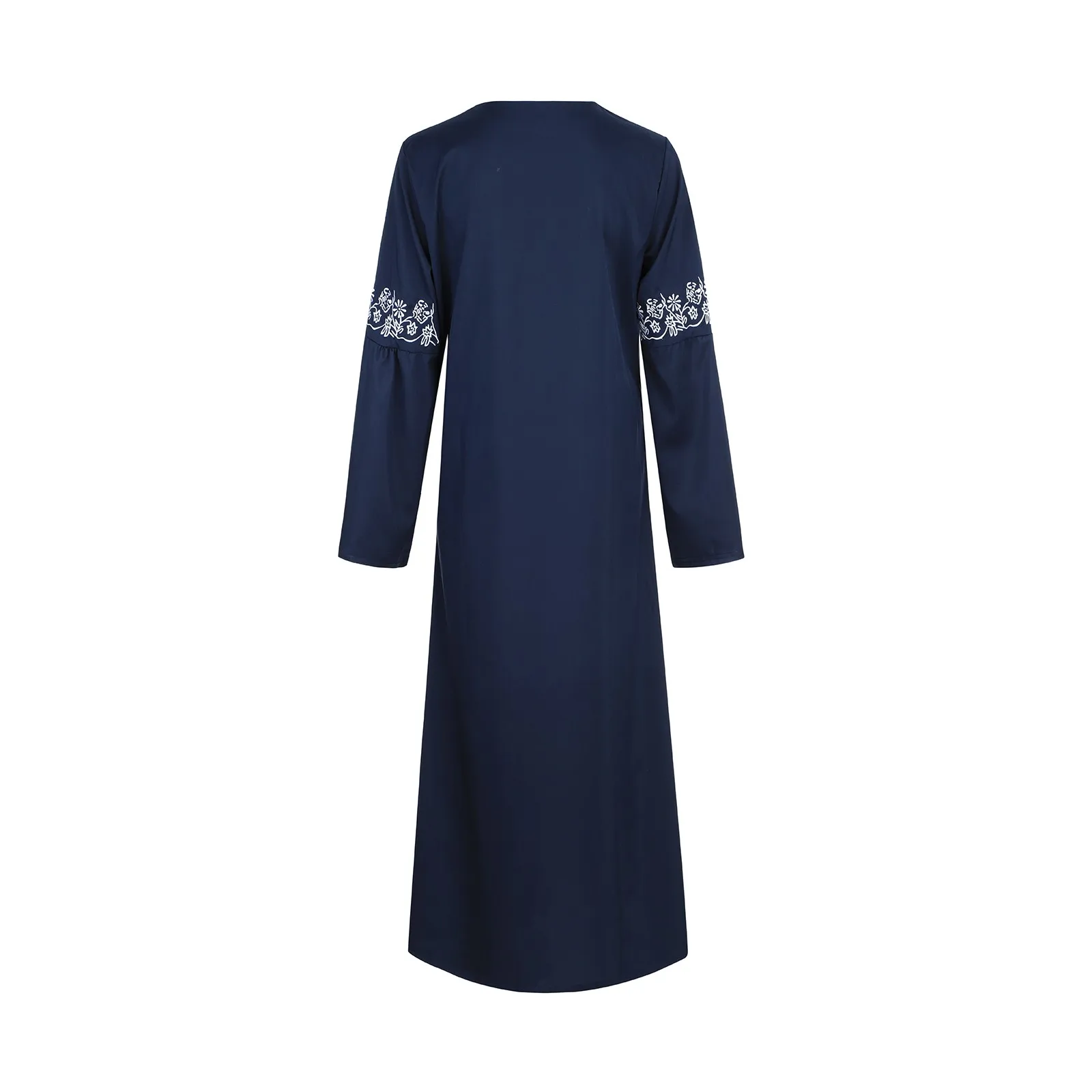 Long Muslim Dress Embroidery Kaftan Casual Abaya Dress Muslim Clothes Dress Women Musulmane Vestidos Vintage Maxi Abaya Dresses