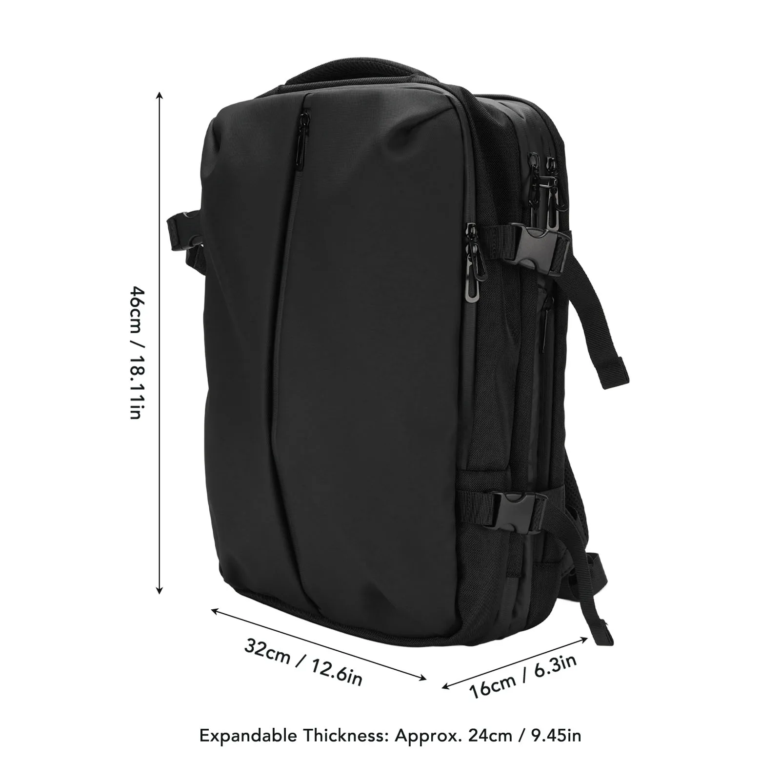 Backpack Dry Wet Separation Vacuum Backpack 180 Degree Opening 22L-55L Large Capacity with USB Charging Port for Business Trip