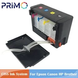 4 Color 100ML CISS External Case Continuous Ink Supply System Tank With Tube for Epson Canon HP Brother Inkjet Printer