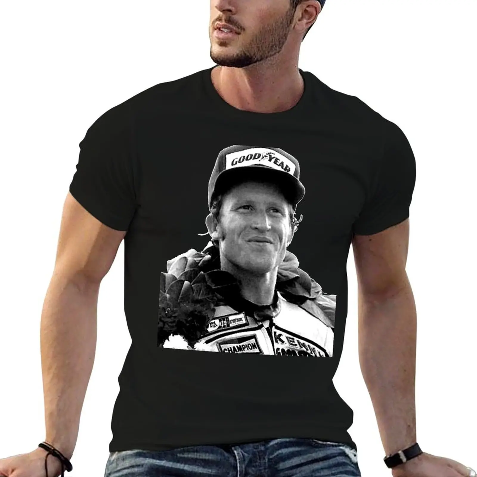 King Kenny Roberts, Motorcycle Legend T-Shirt Plus Size Loose Fit T-Shirt