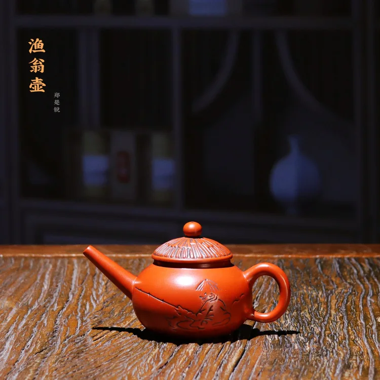 

Чайник из исинской фиолетовой глины ручной работы, 200 мл, в форме овоща, из необработанной глины, с инфузером, набор для чая из зиши