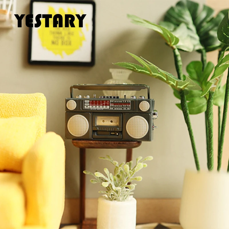 

YESTARY 1/8 Bjd Doll Houses Retro Radios Obitsu 11 Bjd Dolls Accessories Fashion Mini Portable Radio For 1/6 Blythe Dollhouse