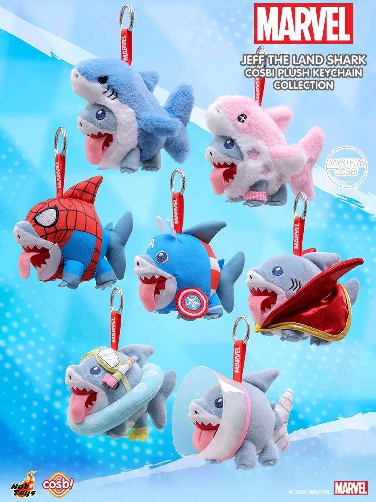 Hot Toys Jeff The Land Shark Cosbi Plush Keychain Blind Box Mini Plush Figures Collection Plush Dolls Surprise Box Birthday Gift view 4