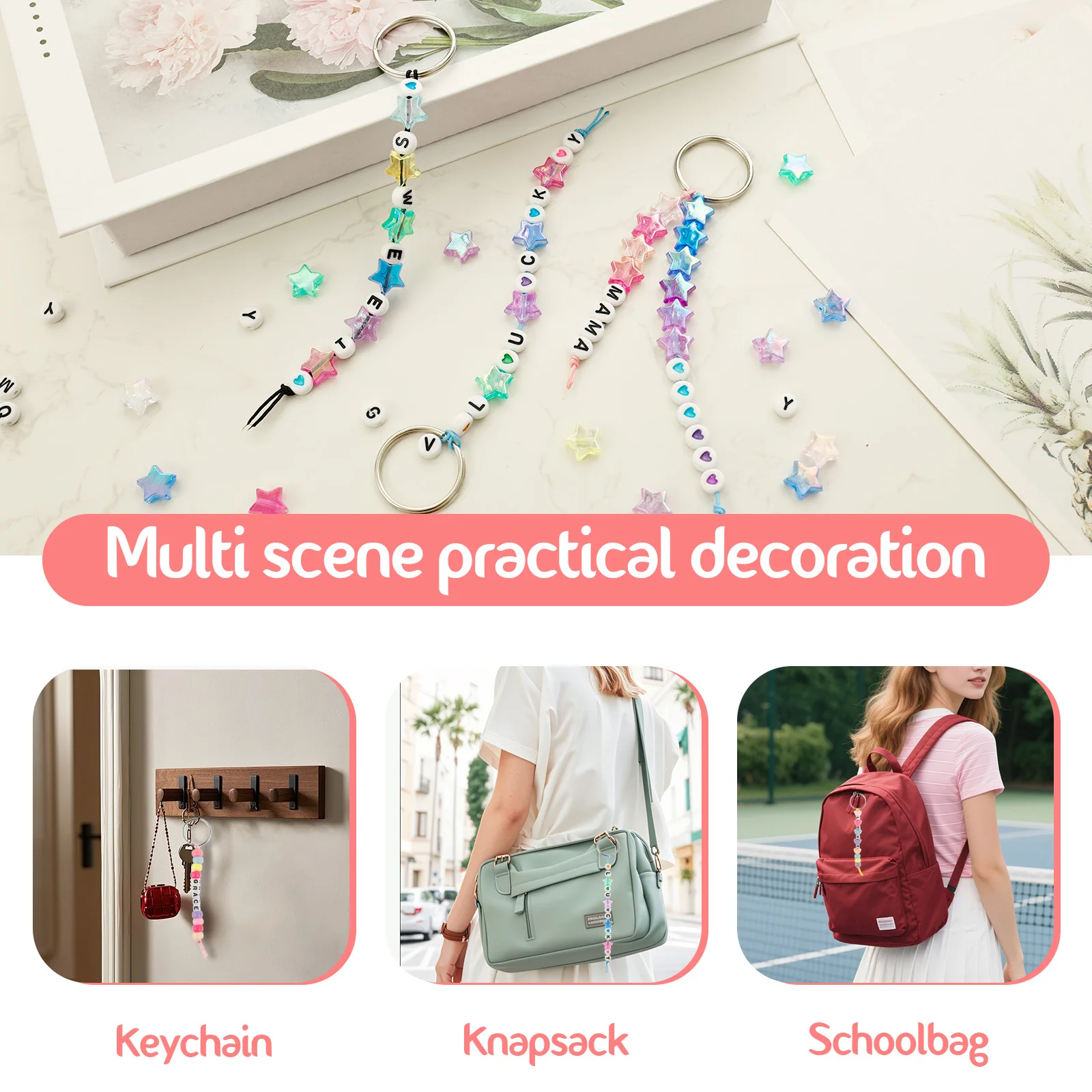 DIY بها بنفسك رسالة/القلب/الجولة/نجمة حبة المفاتيح عدة شخصية مخصصة أساور القلائد الحرف القيمة العاطفية الحرف اليدوية هدية