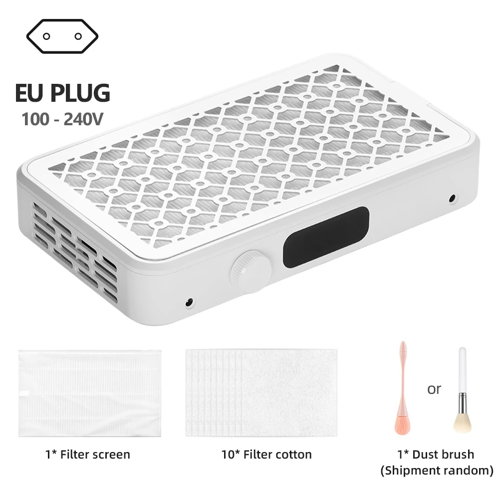 Professionele Turbo Nagelstofzuiger Tweehandige Borstelloze Stofzuiger Manicure Nagelgereedschap Krachtige Nagelventilator Herbruikbaar Filter - afbeelding 1
