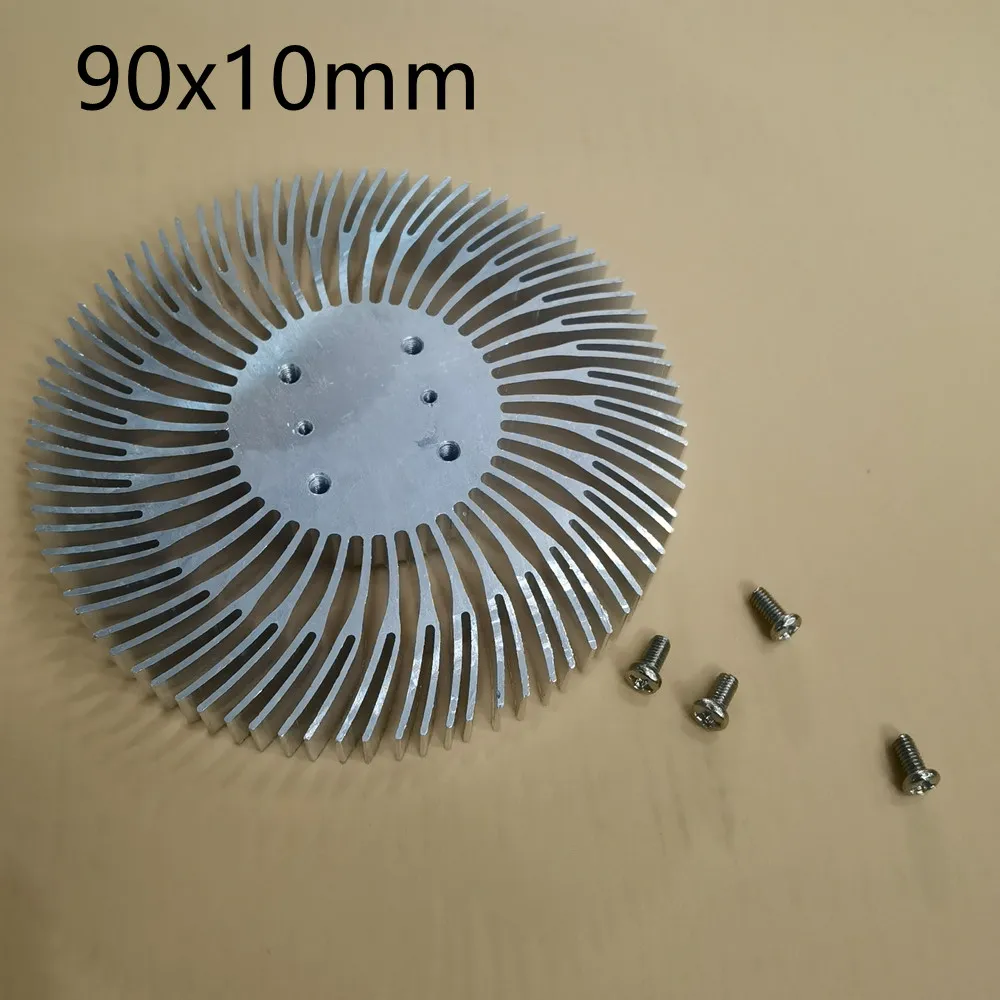 Disipador de calor LED redondo de plata, radiador de aluminio de 10W para lámpara doméstica, radiador reemplazable