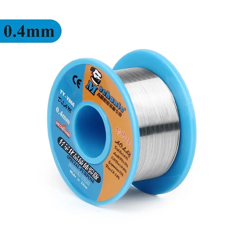 MECHANIC TY-V866 40g63%/37% Sn/Pb Rosin Core 183℃ Melting Point 0.2mm To 1.2mm Solder Wire Welding Flux 1.0-3.0% Iron Cable Reel