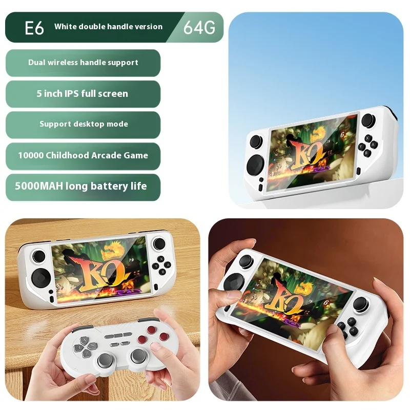 New Psp Large 3D Game Handheld Dual 5 Inch Large Screen Portable Handheld Game Console Esports Children'S Gift