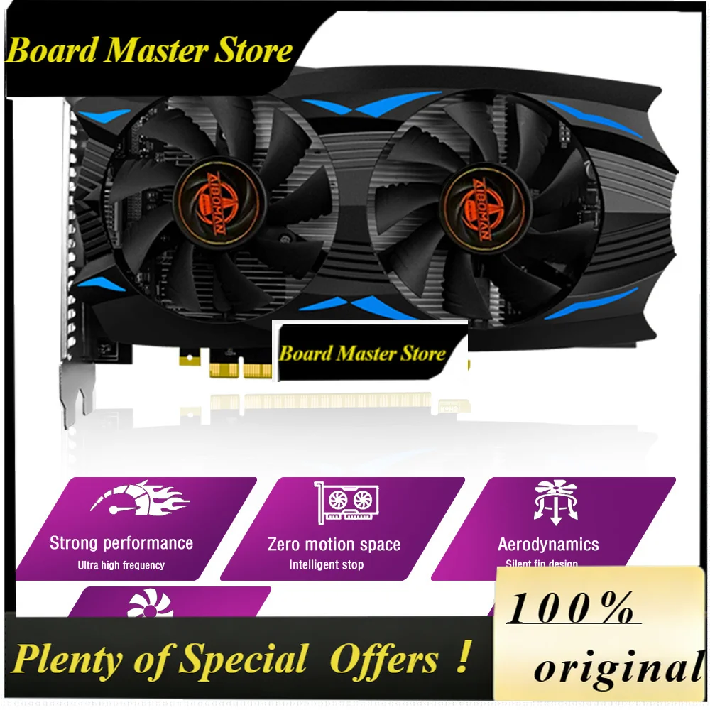 SmCpAIBOMAN NVIDIA GTX750Ti 4G GDDR5 Graphics Card 128Bit 28nm PCI Express 3.0 X16 Gaming Video Cards Desktop Computer Component