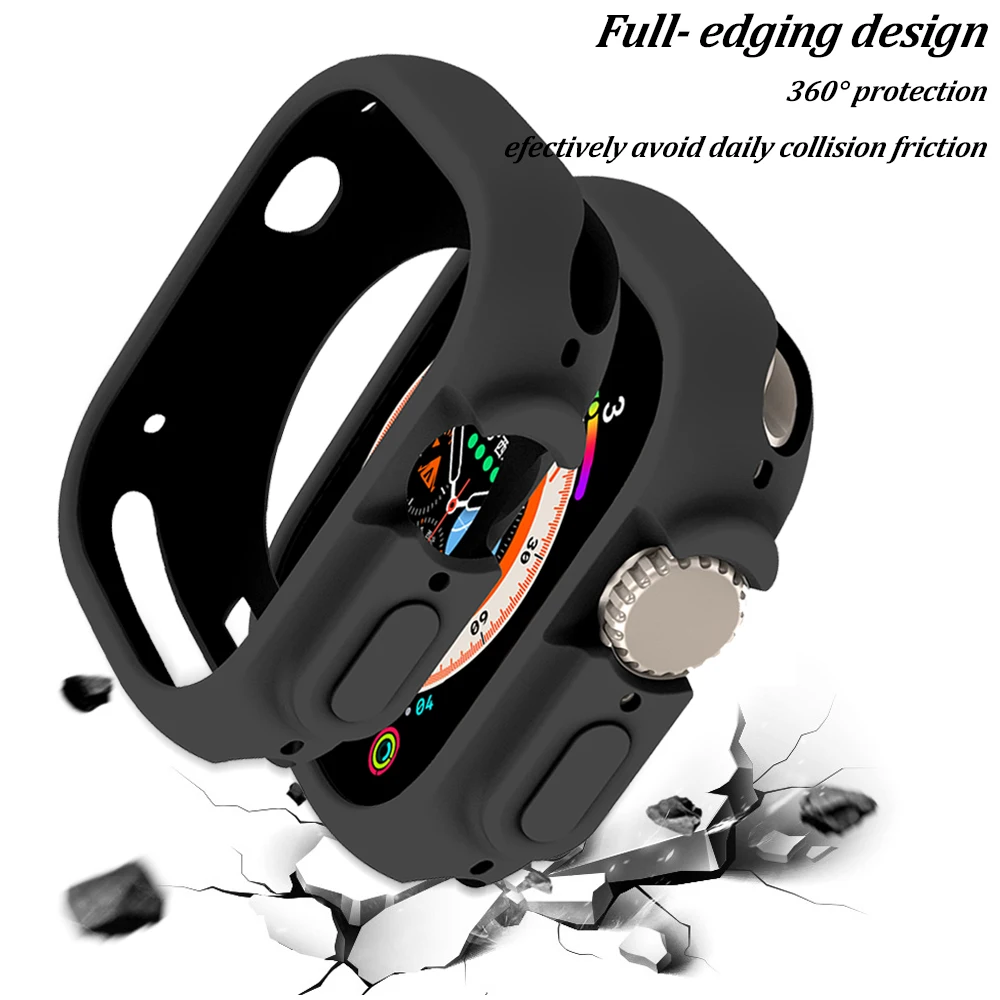 Watch For Apple Watch Ultra 49mm Protective Case Cover Silicone Hollow Frame Sport Smartwatch Bumper for iwatch 8/7 41mm 45mm