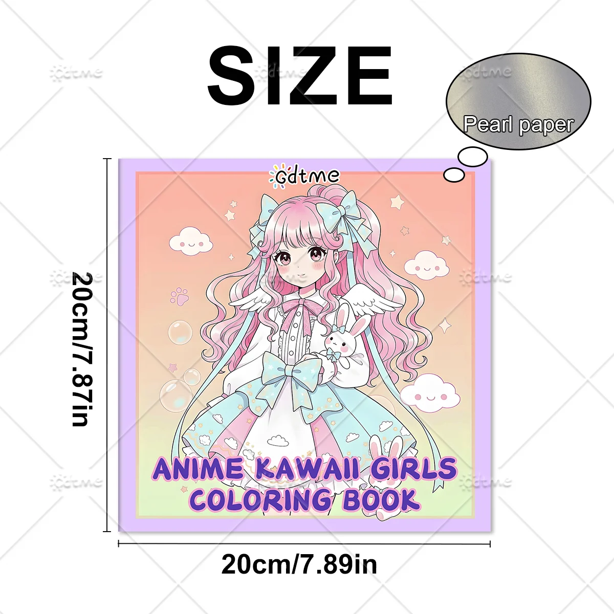 Anti-Angst Anime Kawaii Mädchen Malbuch für Erwachsene DIY Mal- und Zeichenkunst-Aktivitätsbuch Perfektes Geschenk zur Entspannung – Detail 3