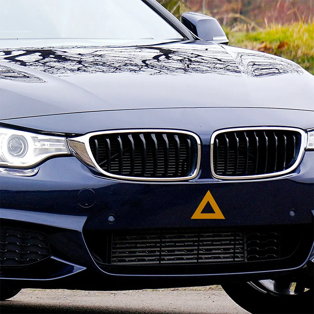 

8pcs Car Stickers Reflective Decals Triangle Warning Safety Bumper Decor Caution Motorcycle Vehicle Adhesive