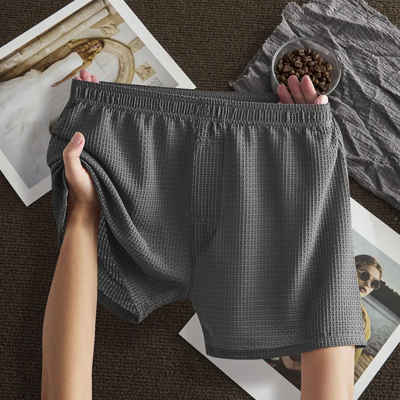 Large Size Men Arrow Pants Ice Silk Solid Color Breathable Panties Man Loose Thin Underpants Comfortable Sleeping Underwear - Image 3