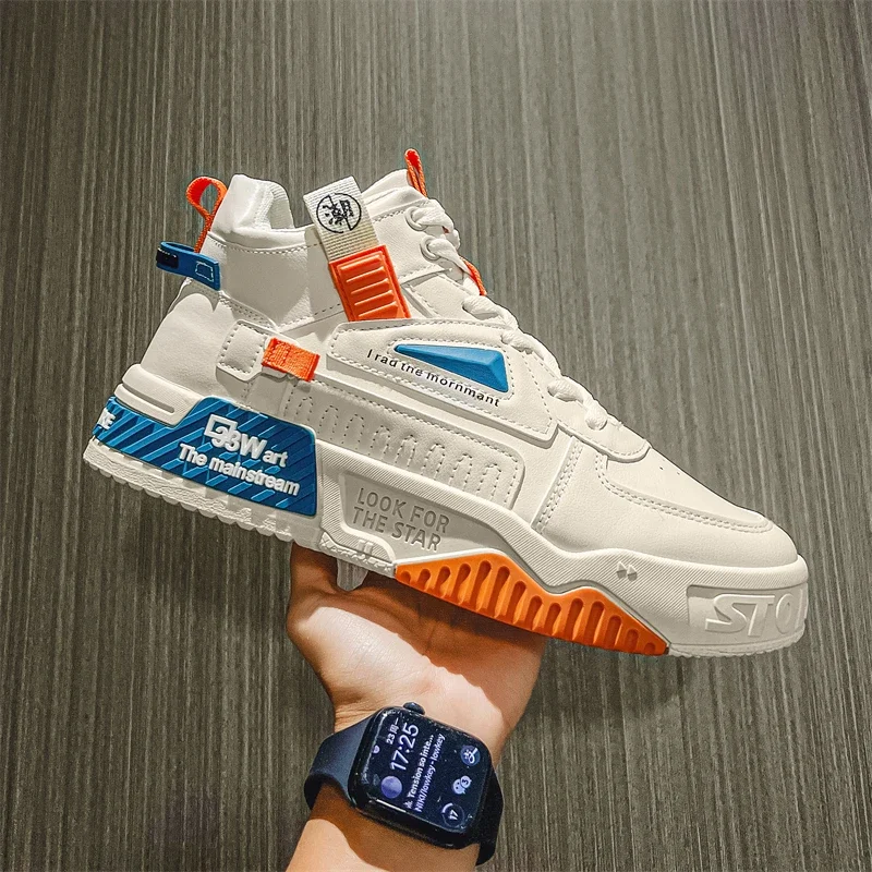 

Кроссовки мужские кожаные, Повседневная Удобная спортивная обувь, на платформе, Вулканизированная подошва, износостойкие