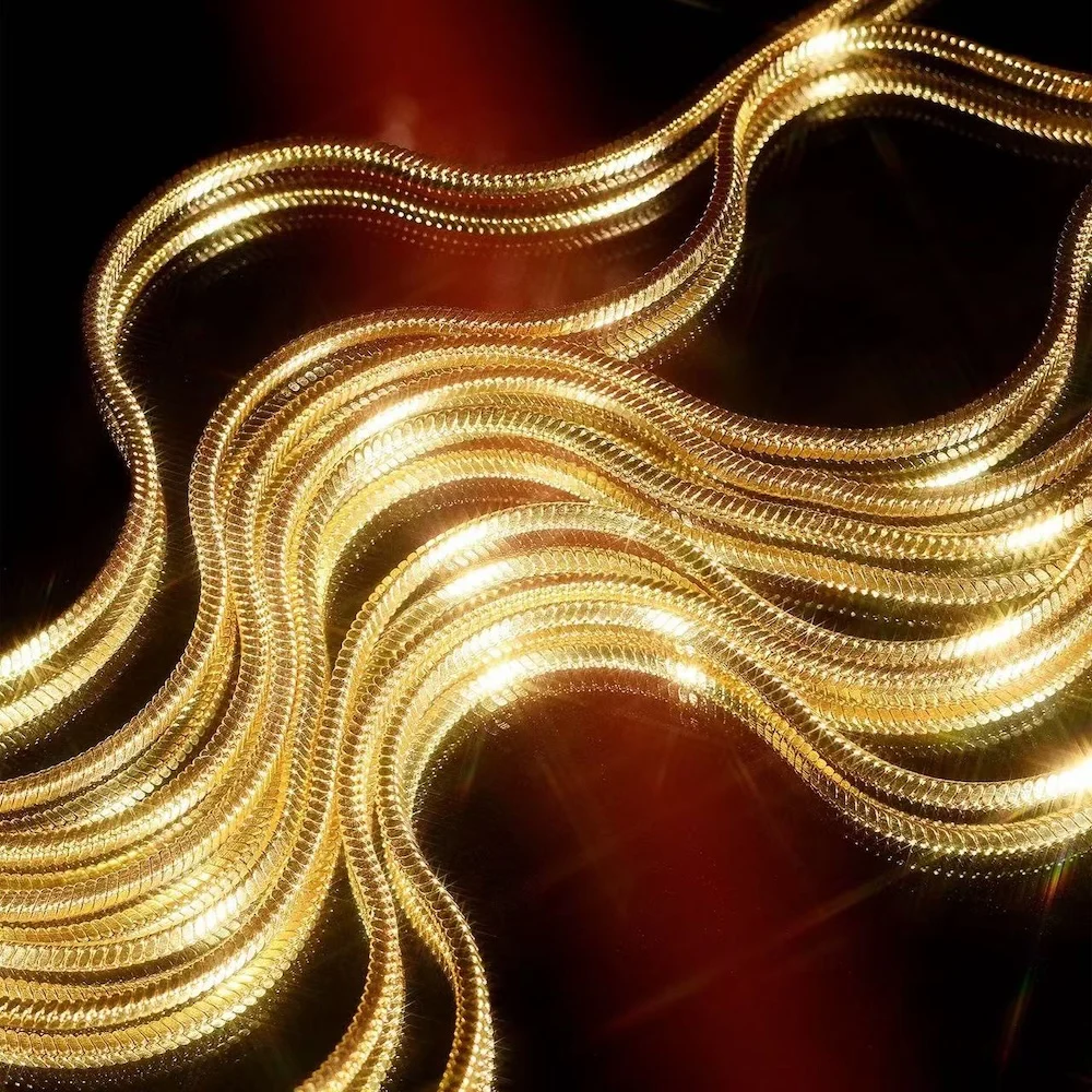 1,2 mm goldfarbene Edelstahl-Halskette für Männer, achteckige Schlangenkette für Frauen, Hip-Hop-Schmuckzubehör – Detail 4
