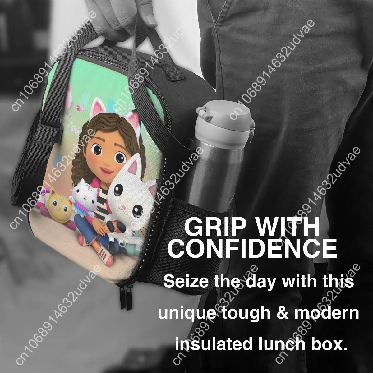 Gabbys Dollhouse Insulated Lunch Bags for School Office Gabby Cat Pandy Paws Portable Cooler Thermal Bento Box Women Kids