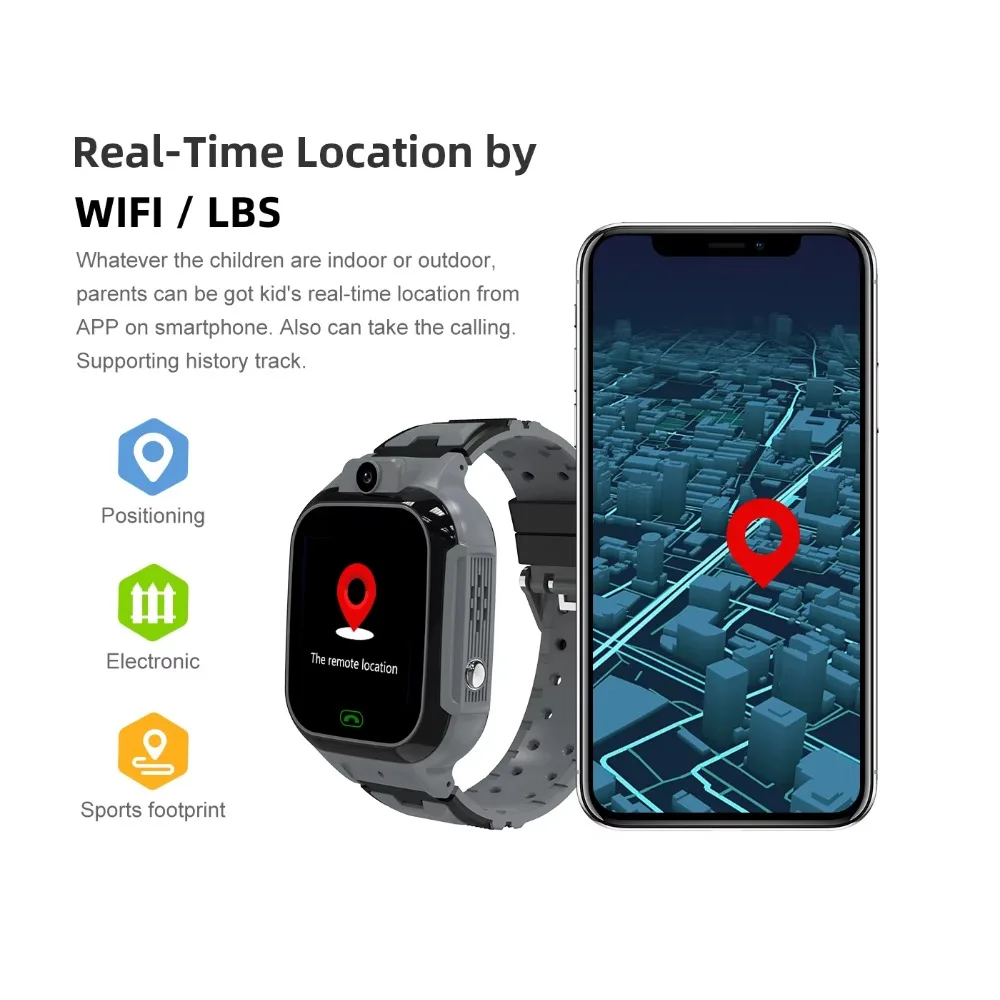 ساعة ذكية جديدة للأطفال 4G بطاقة Sim مكالمة فيديو Smartwatch SOS GPS موقع الطالب ساعة للأطفال صبي فتاة Smartwatch