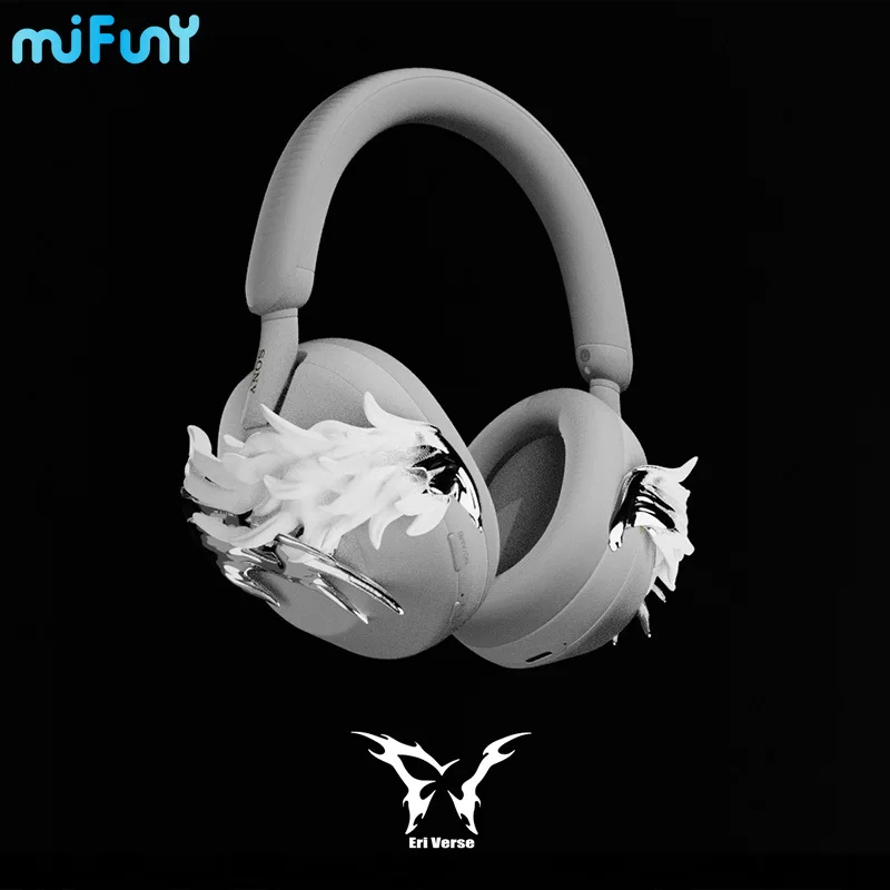 

MiFuny Sony XM5 Case Cover Twin Wings Trendy Cool Original Design 3D Resin Headphone Decoration Accessories for Sony XM5 Case