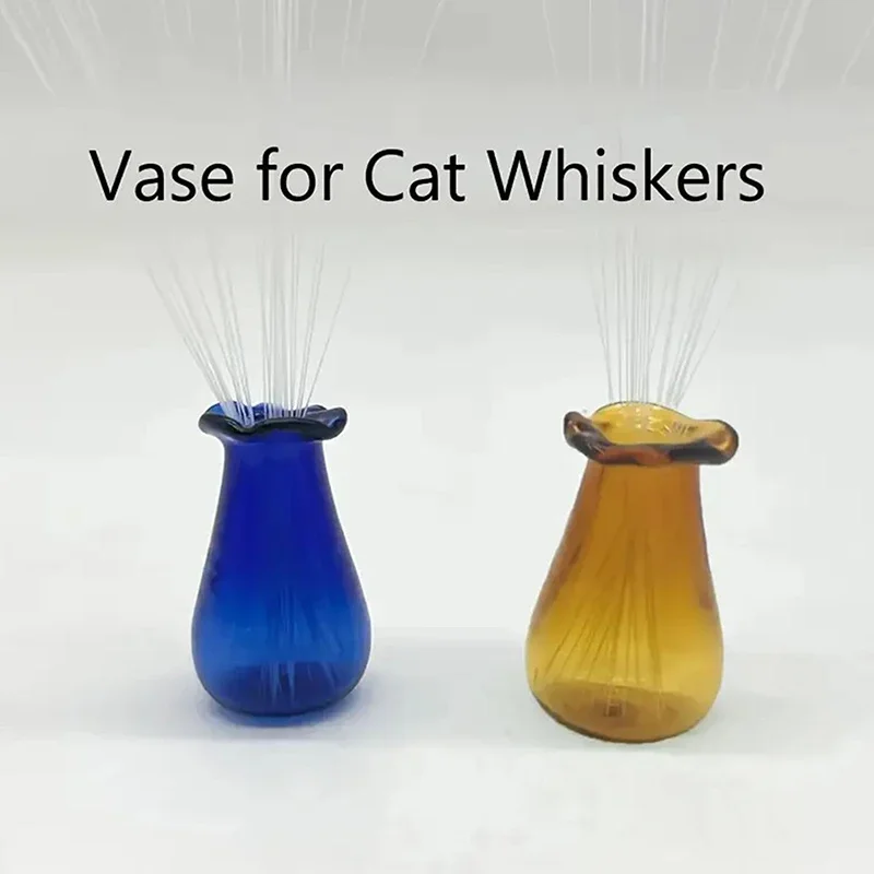 2 قطعة المزهريات الصغيرة شعيرات القطط الزجاجية حامل شعيرات الزهور المصغرة عقد شعيرات القط أو الزهور الصغيرة ديكور المنزل #5